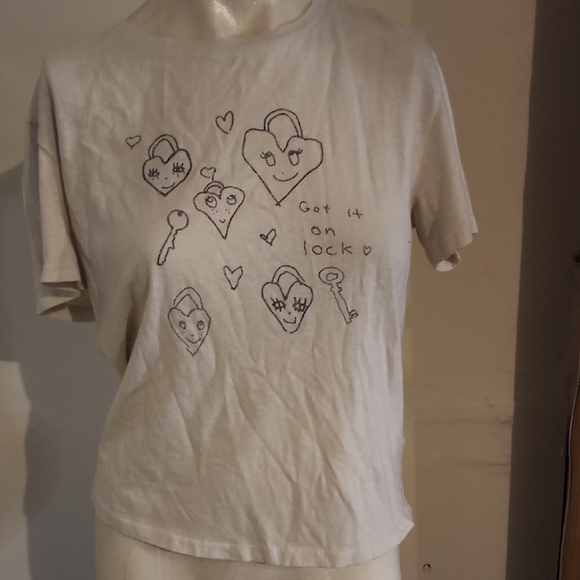 Re/Done Got It On Lock Loose Tee Size L - Picture 1 of 4